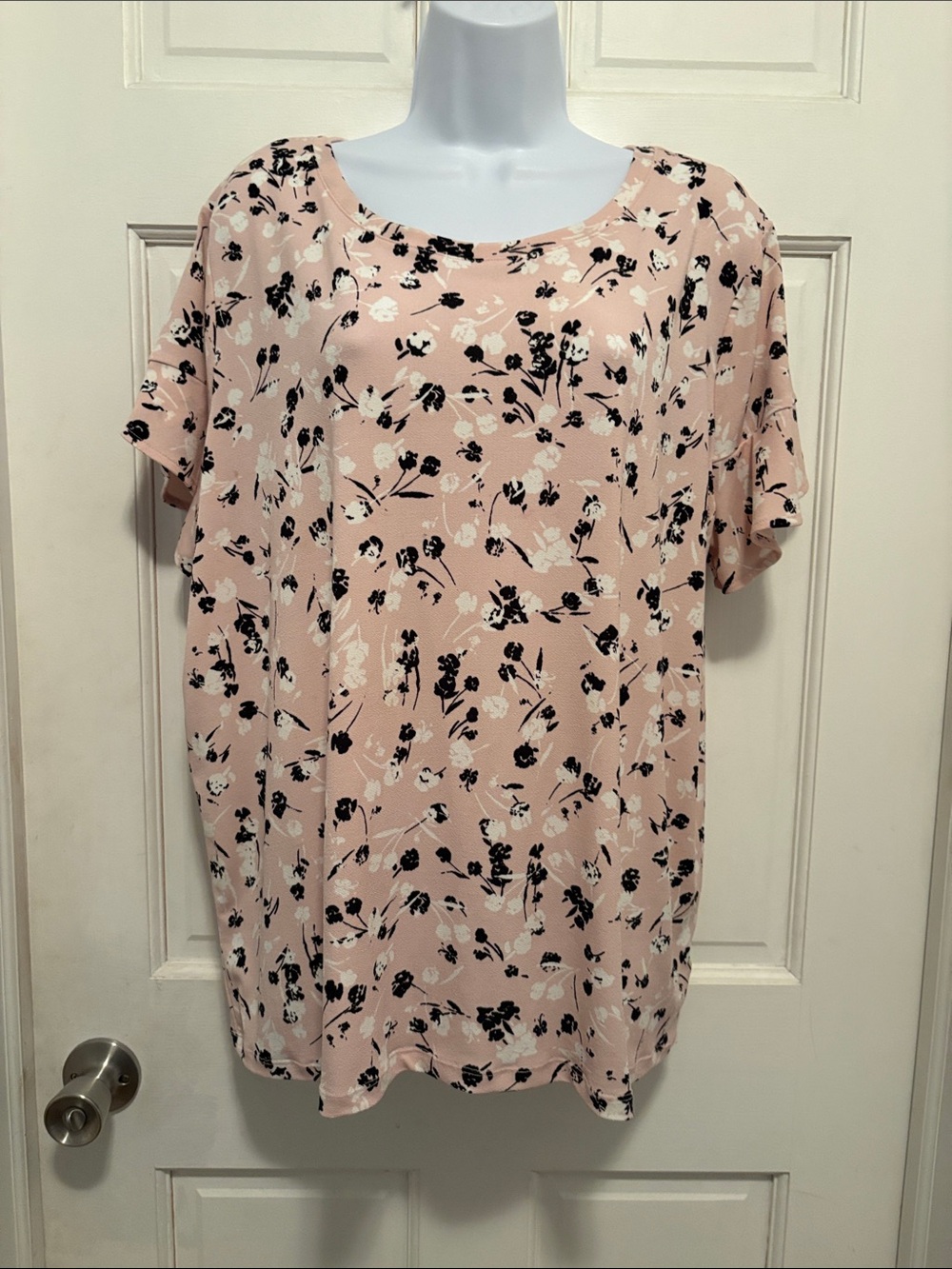 Worthington Blush Pink Floral Short-Sleeve Tee